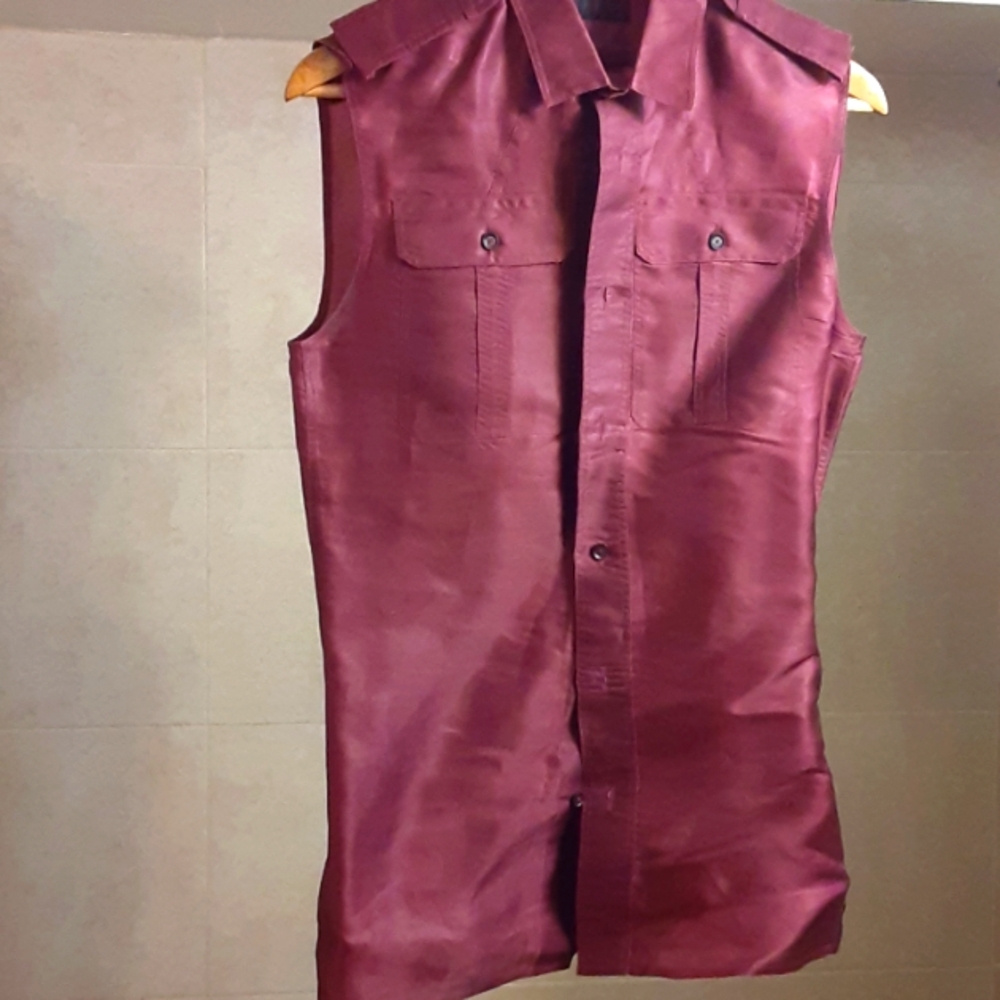BURBERRY silk mens shirt, Size: XS